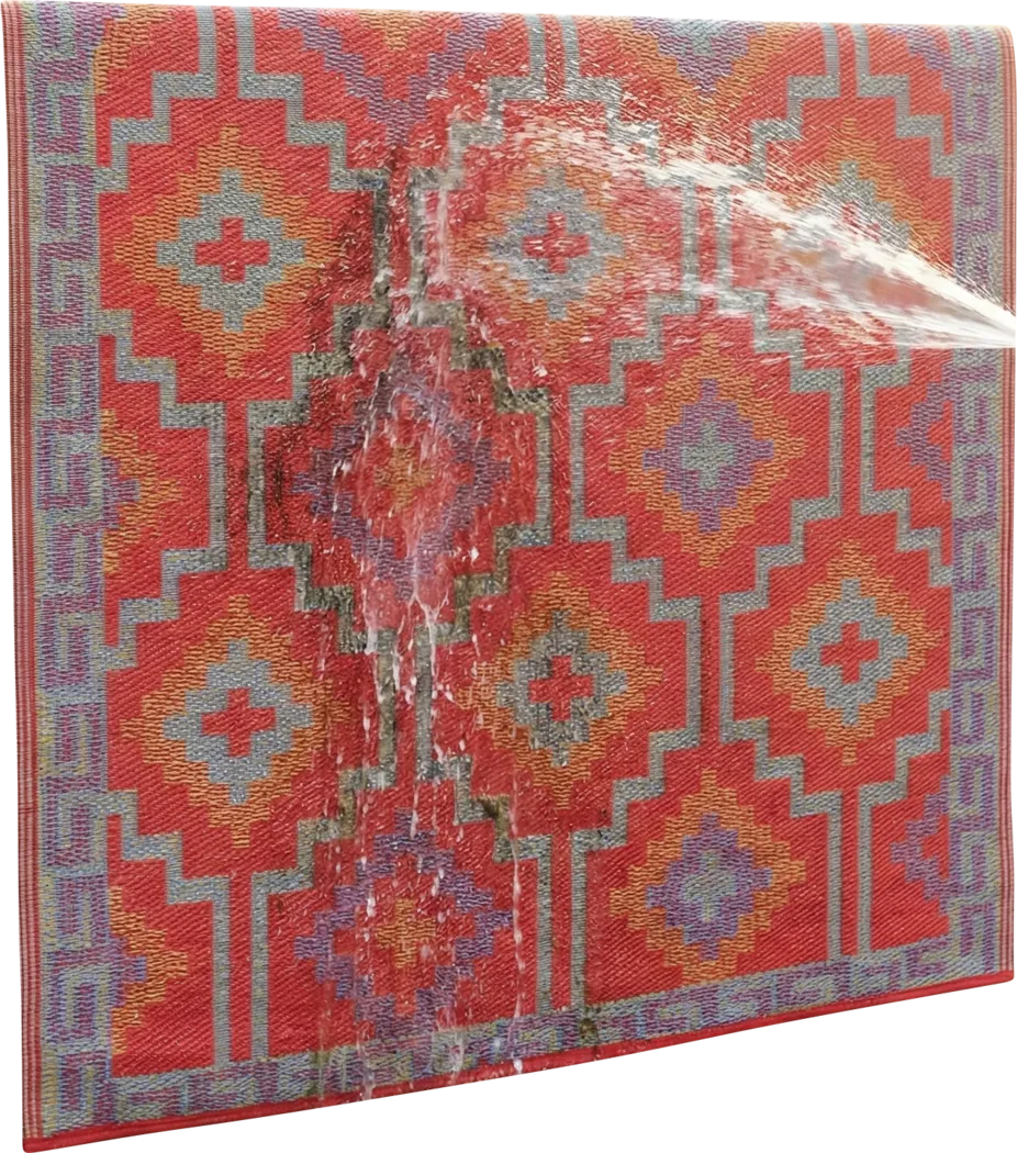 Nofezi Orange 4' x 6' Indoor/Outdoor Rug - Thumbnail - Image 6