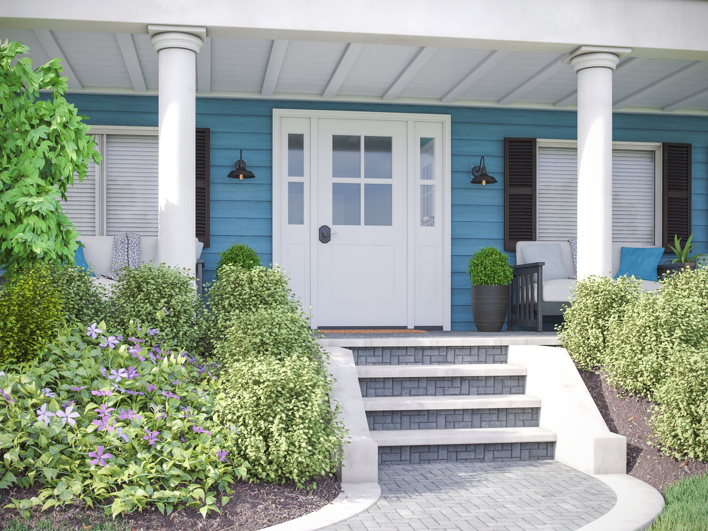 Nogales Black Outdoor Small Wall Sconce - Thumbnail - Image 2