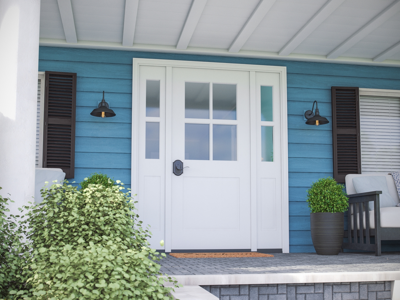 Nogales Black Outdoor Small Wall Sconce - Thumbnail - Image 3