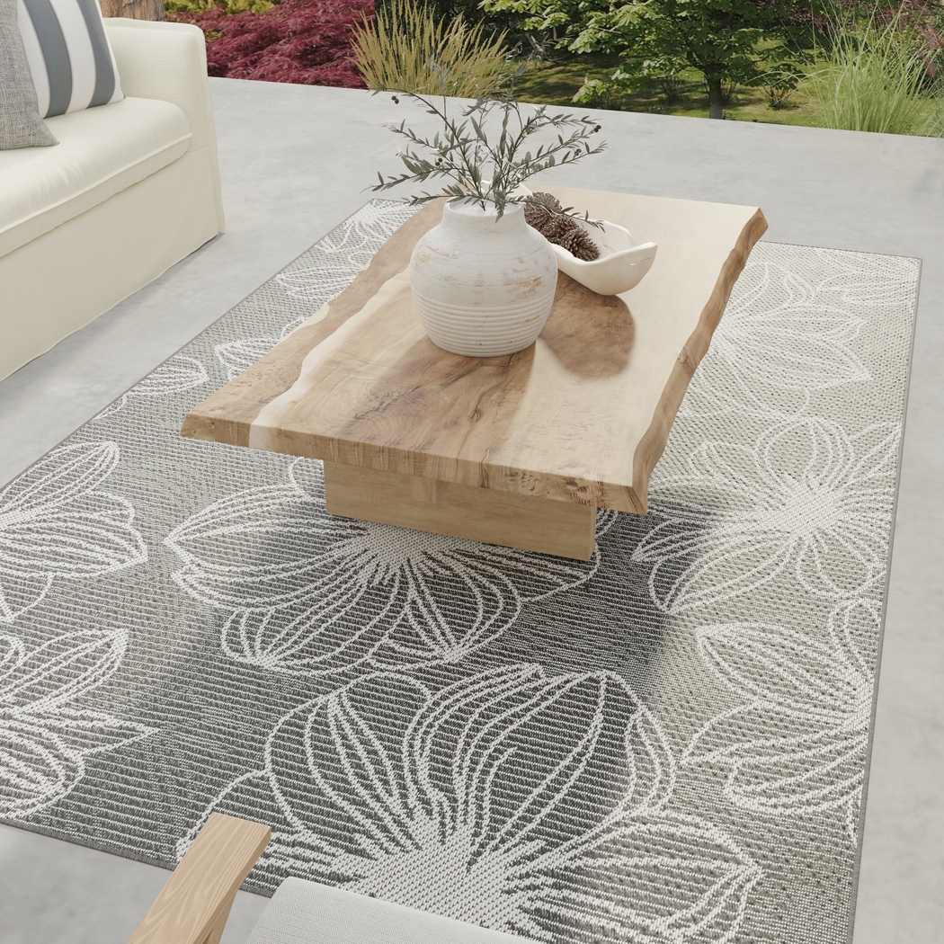 Noha Gray 5'3 x 7' Indoor/Outdoor Rug - Thumbnail - Image 3