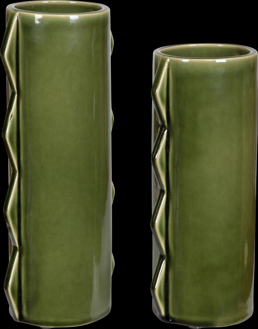 Nokola Green Vase, Set of 2 - Thumbnail - Image 1