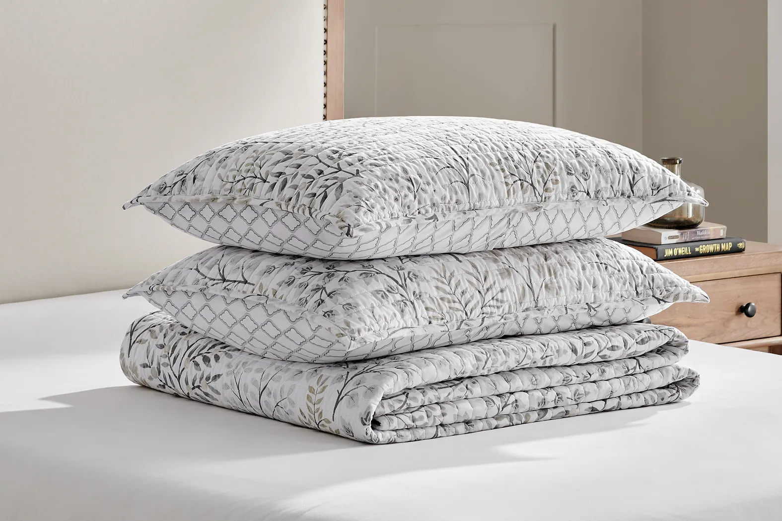 Nomalu Cream 3 Pc Full/Queen Quilt Set - Thumbnail - Image 6