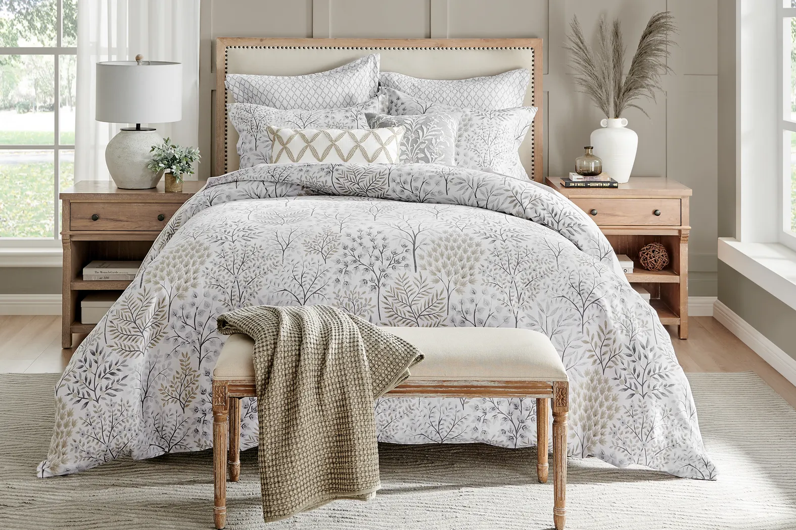 Nomalu Cream 3 Pc King Duvet Cover Set - Thumbnail - Image 2