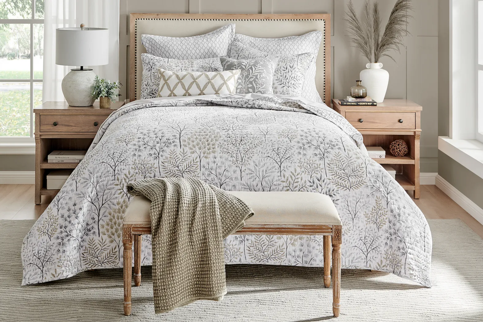 Nomalu Cream 3 Pc King Quilt Set - Thumbnail - Image 2