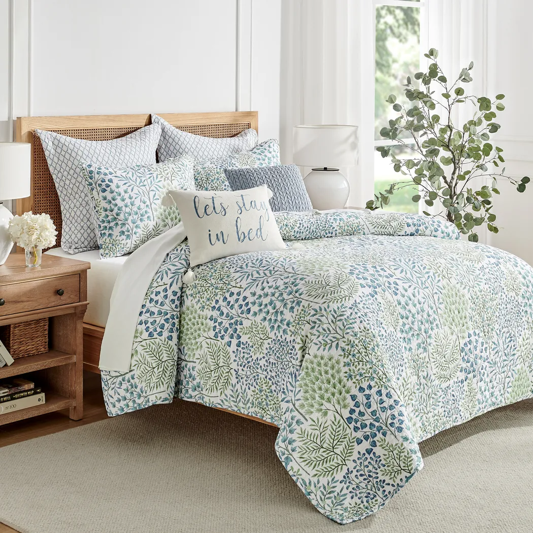 Nomalu Green 3 Pc Full/Queen Quilt Set - Thumbnail - Image 2
