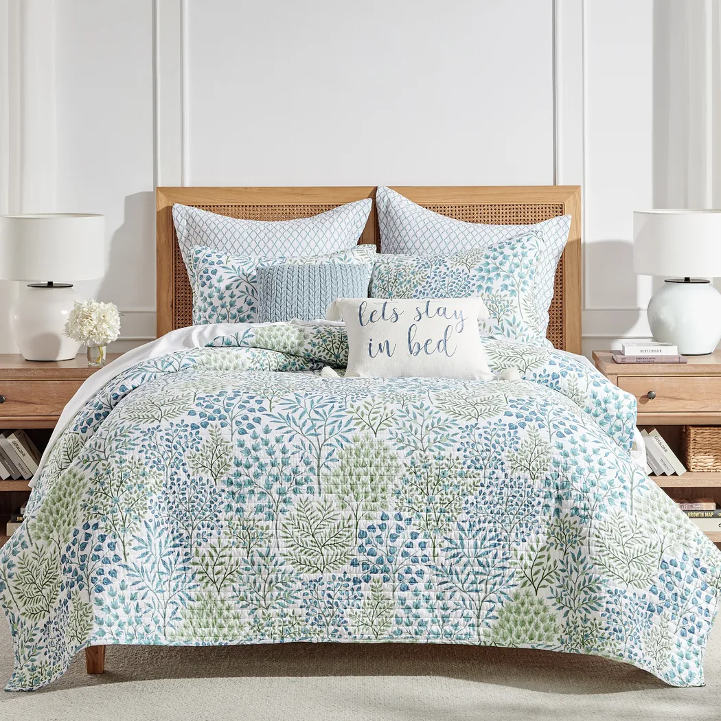 Nomalu Green 3 Pc Full/Queen Quilt Set - Thumbnail - Image 3
