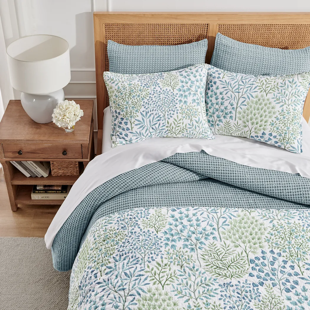 Nomalu Green 3 Pc Full/Queen Quilt Set - Thumbnail - Image 5