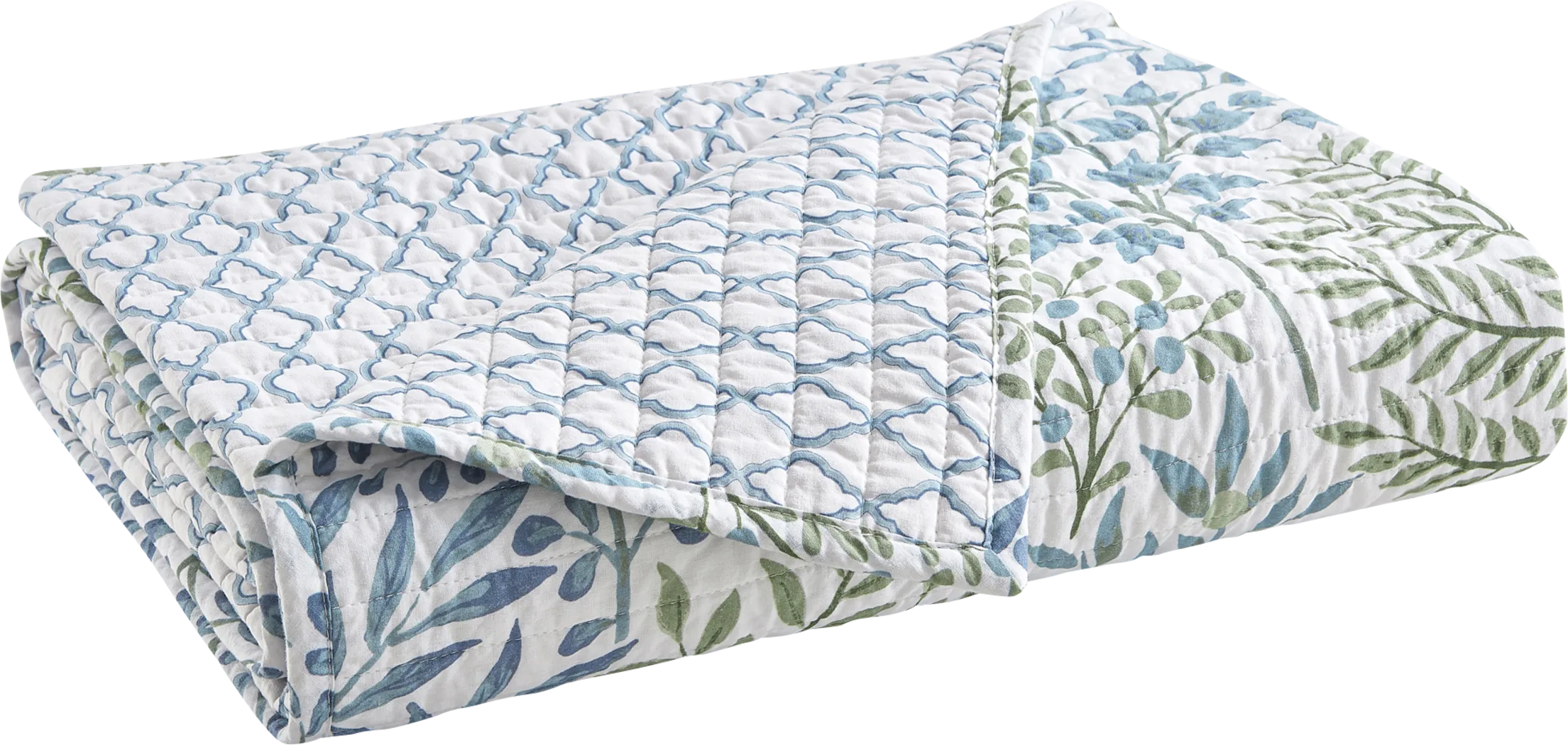 Nomalu Green Quilted Throw Blanket - Thumbnail - Image 3
