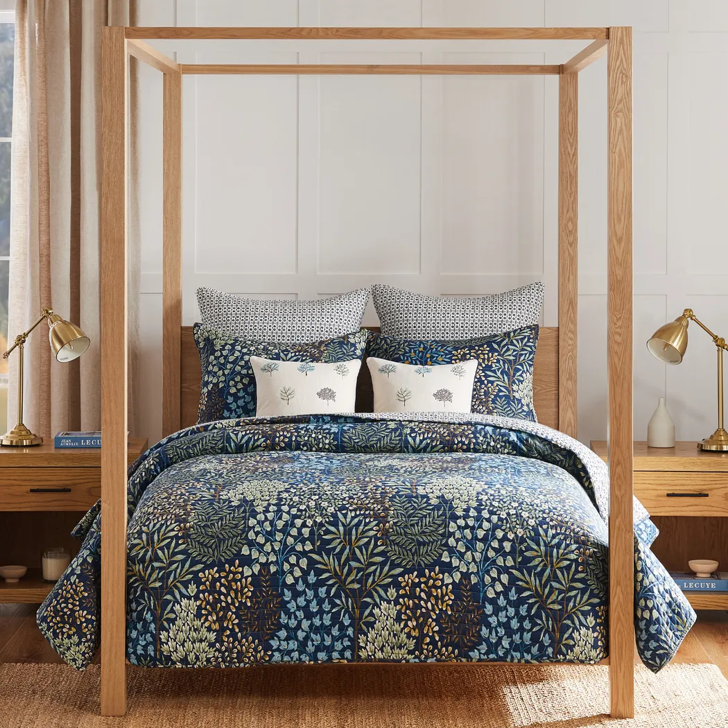 Nomalu Navy 3 Pc Full/Queen Quilt Set - Thumbnail - Image 1