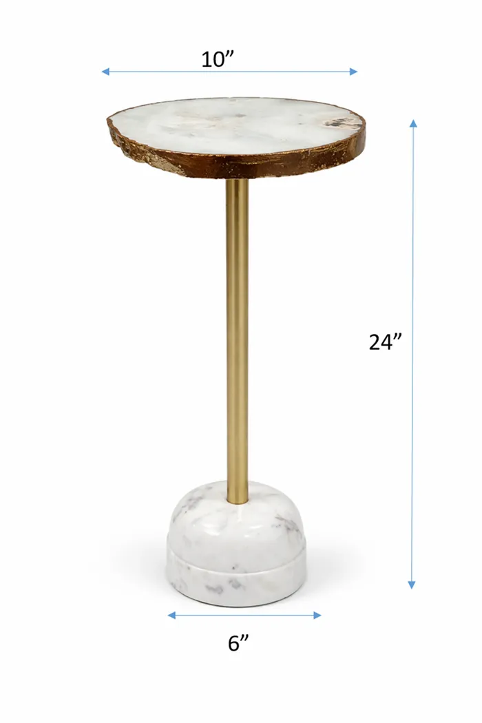 Nonci Gold/White Accent Table - Thumbnail - Image 7