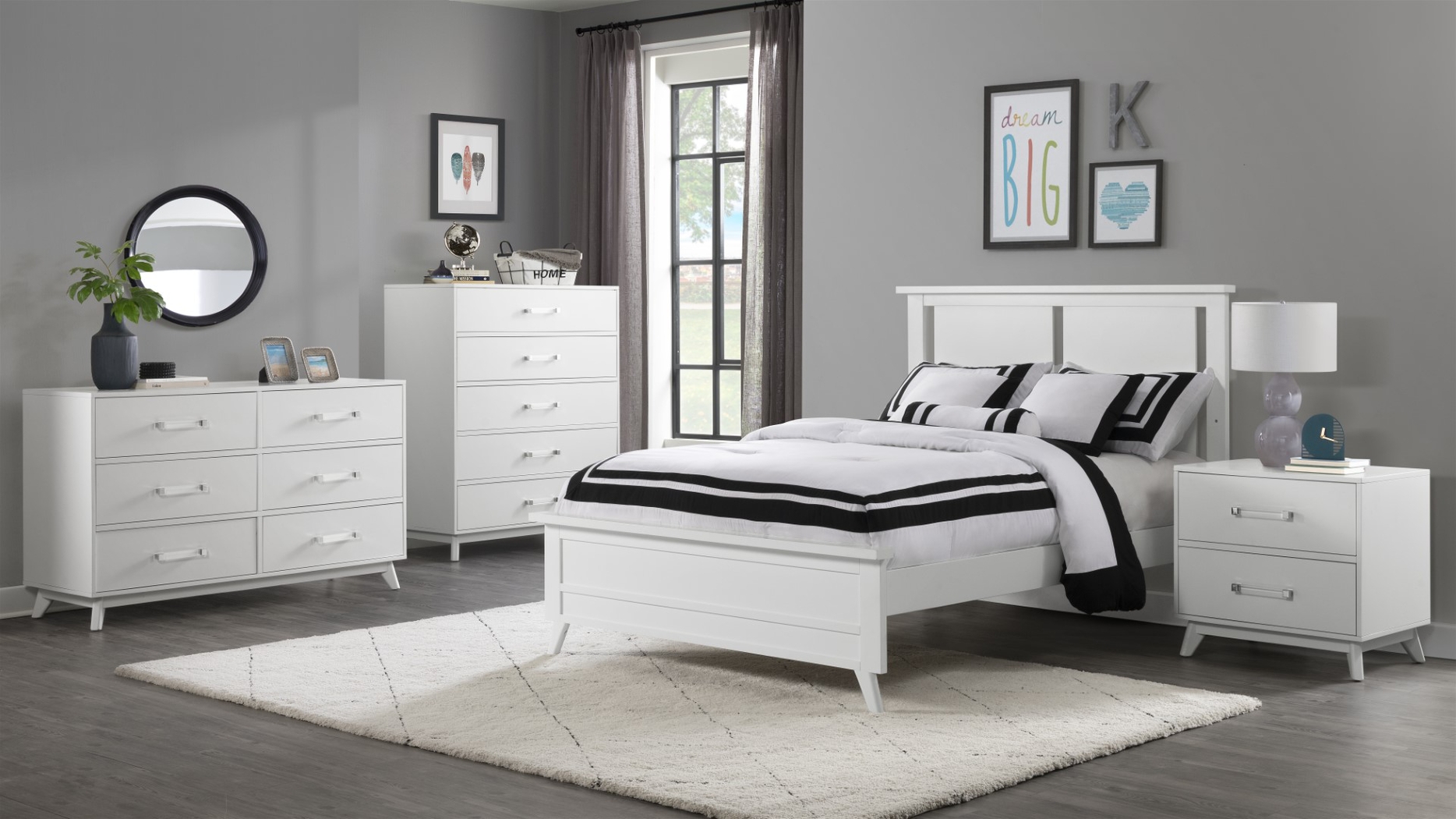 Norbury White Nightstand - Thumbnail - Image 3