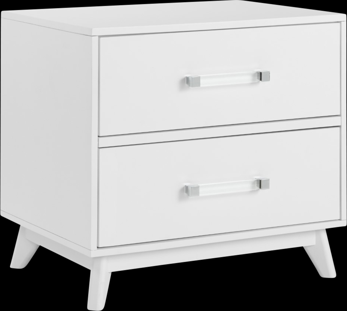 Norbury White Nightstand - Thumbnail - Image 1