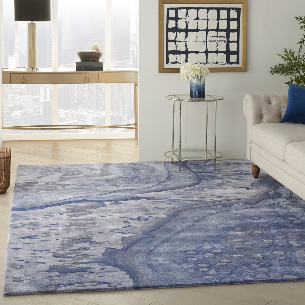 Noreo Blue 7'9 x 9'9 Rug - Thumbnail - Image 7