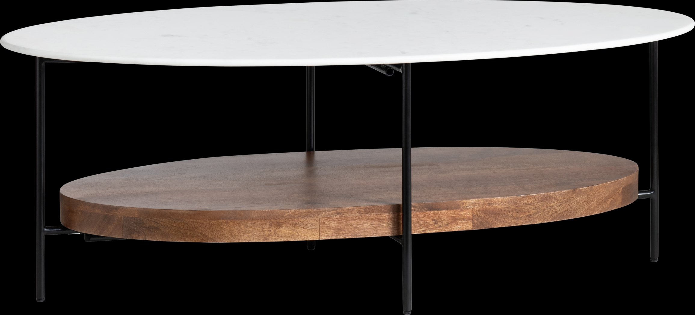 Norkota White Oval Cocktail Table - Thumbnail - Image 2