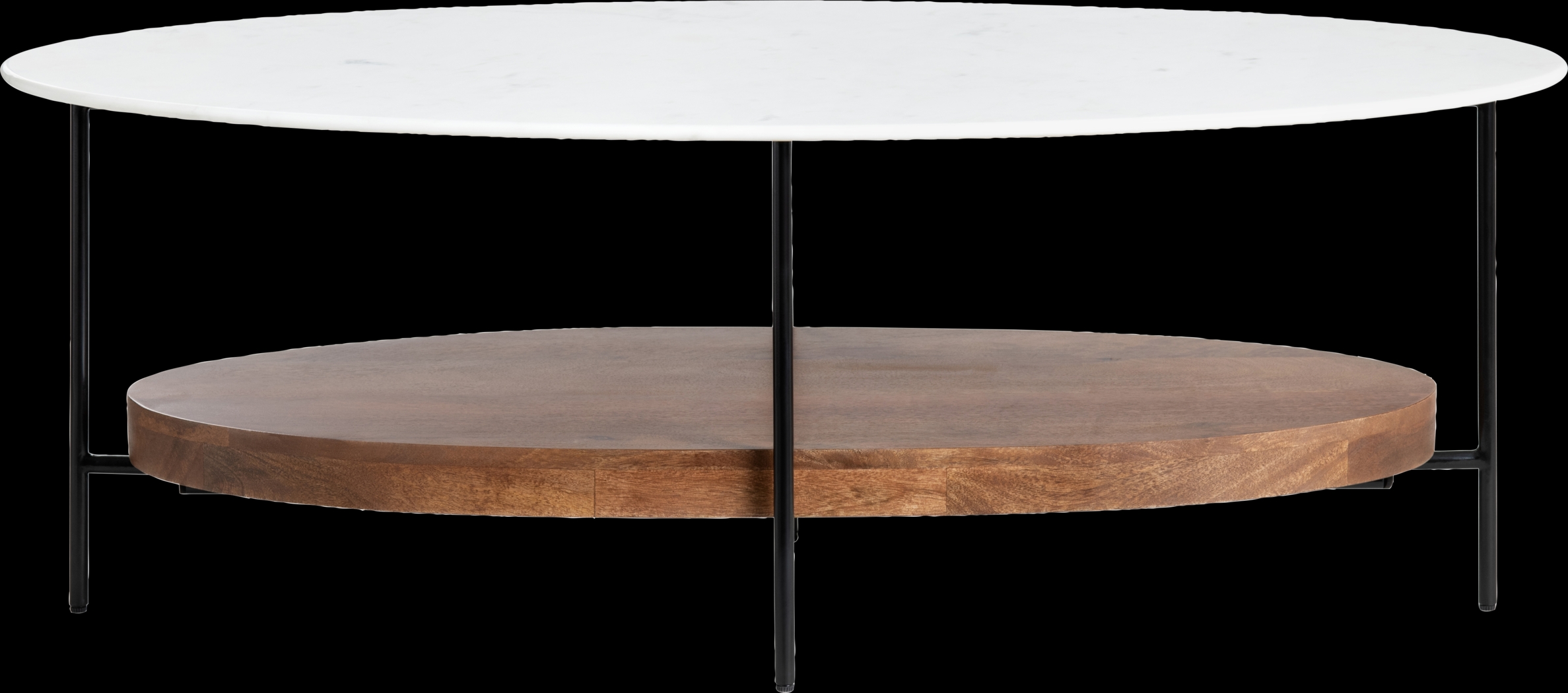 Norkota White Oval Cocktail Table - Thumbnail - Image 1