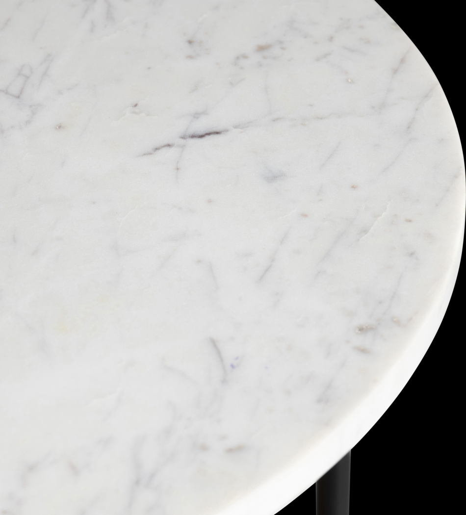 Norkota White Round Cocktail Table - Thumbnail - Image 2