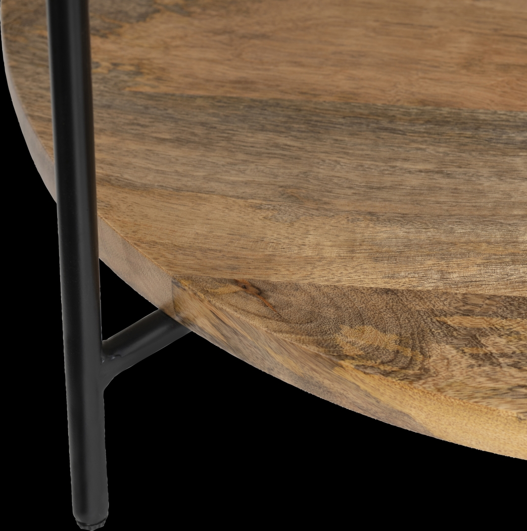 Norkota White Round Cocktail Table - Thumbnail - Image 3