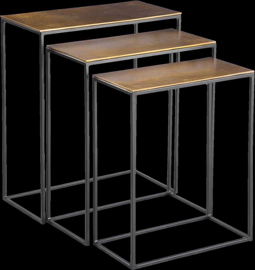 Norlake Brown Nesting Tables, Set of 3 - Thumbnail - Image 1