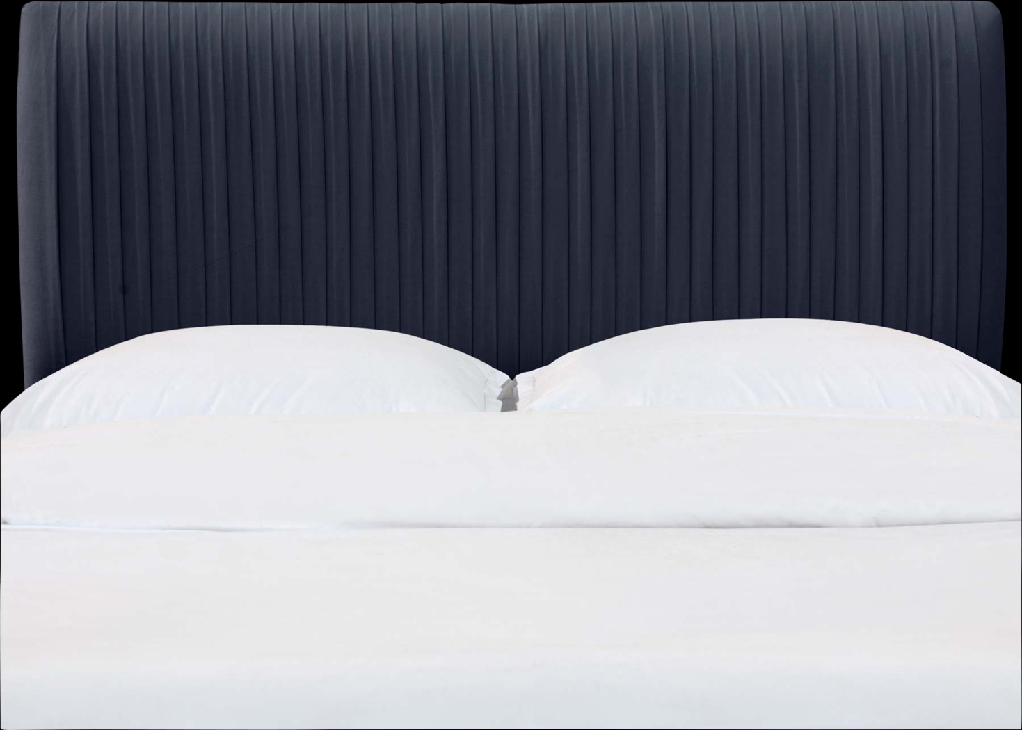 Norlana Dark Blue King Headboard - Thumbnail - Image 1