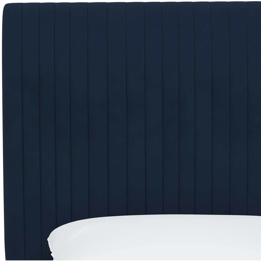Norlana Dark Blue Queen Bed - Thumbnail - Image 4