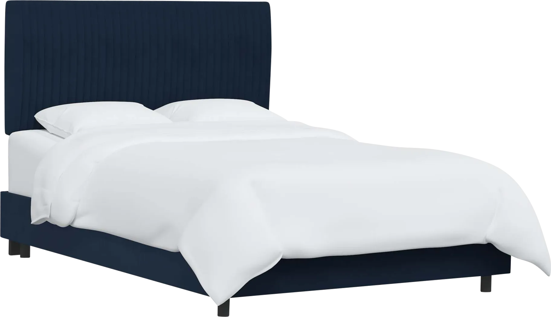 Norlana Dark Blue Queen Bed - Thumbnail - Image 1