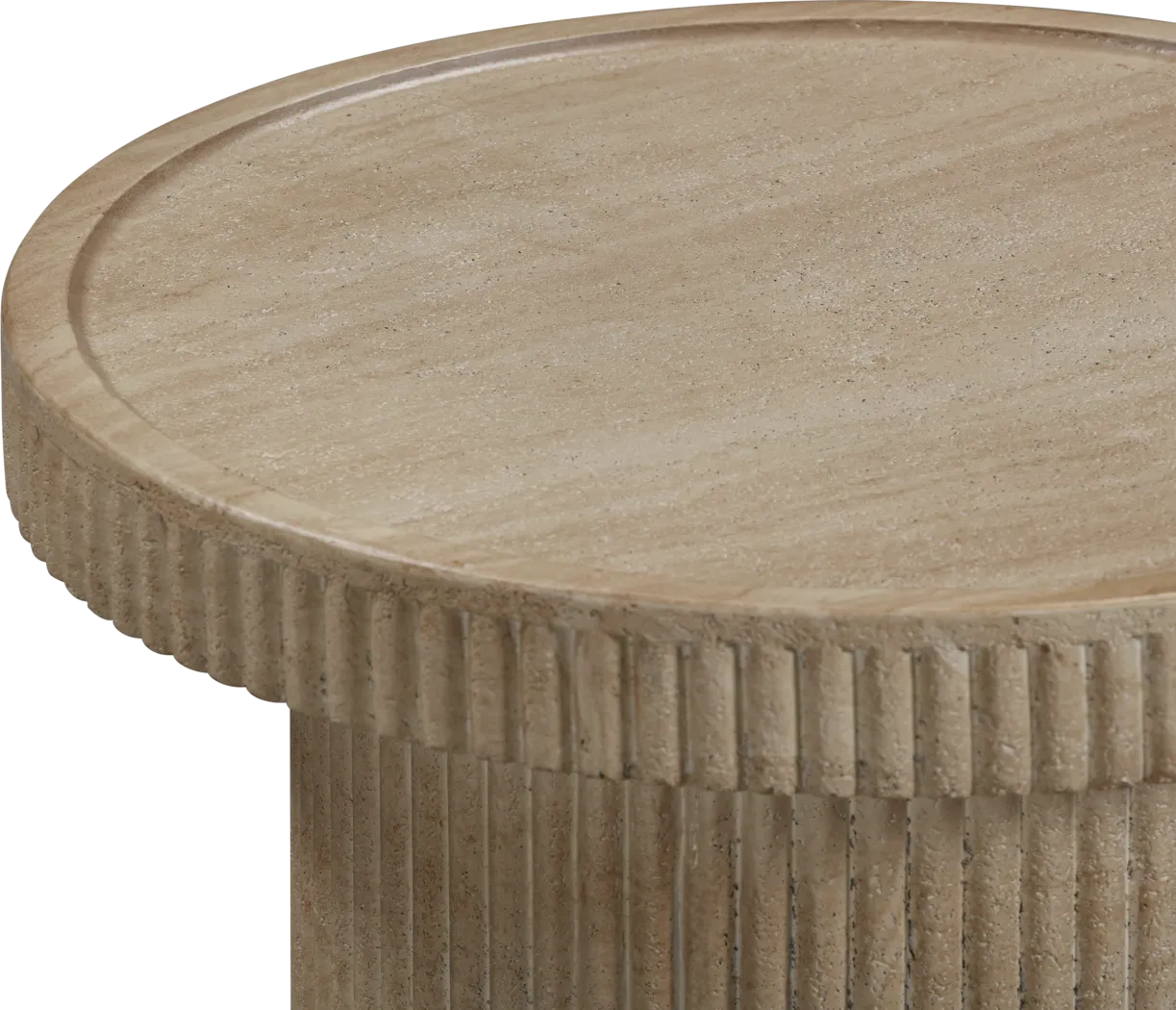 Norma Natural Round End Table - Thumbnail - Image 3