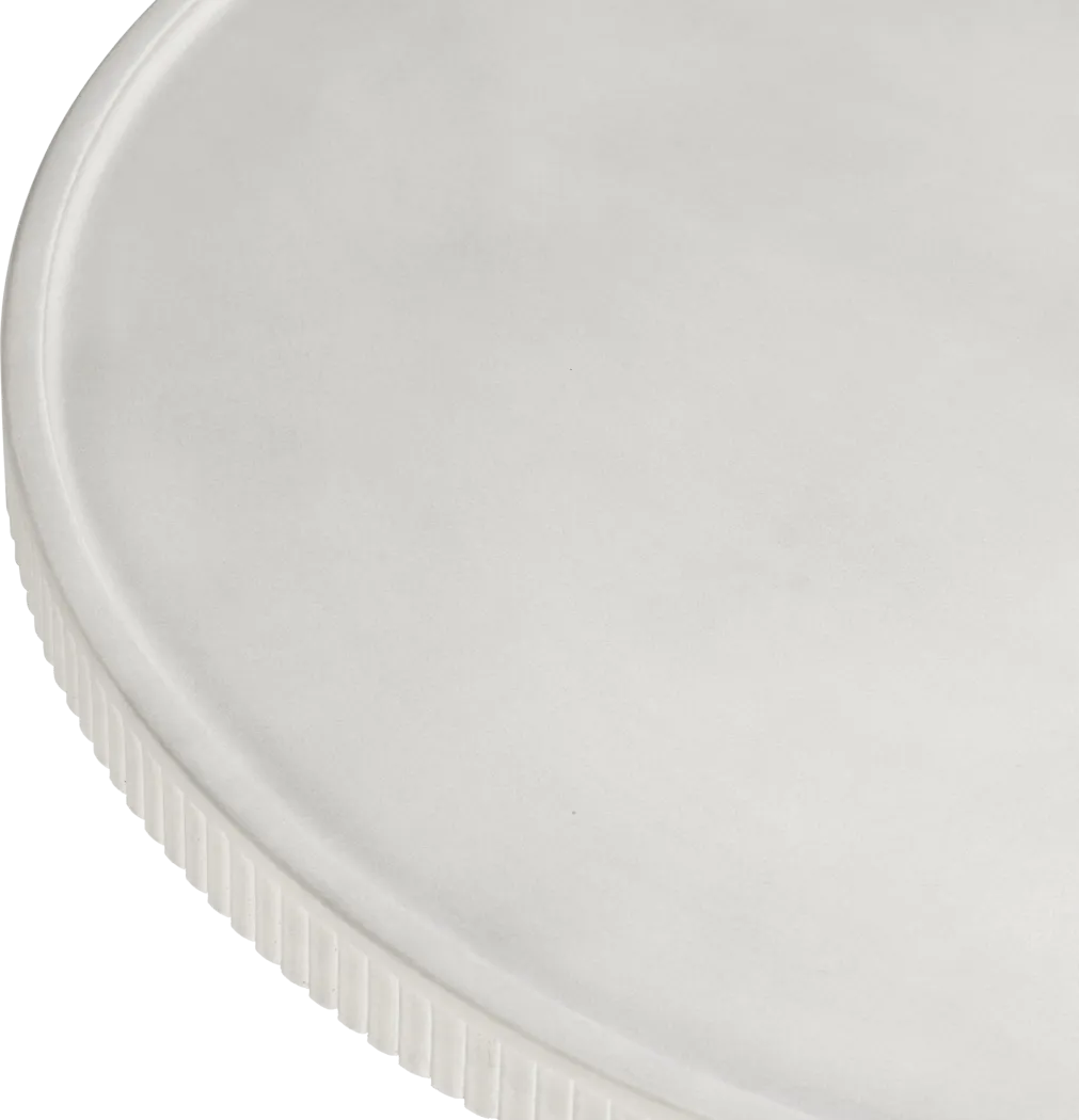 Norma White Round Cocktail Table - Thumbnail - Image 2