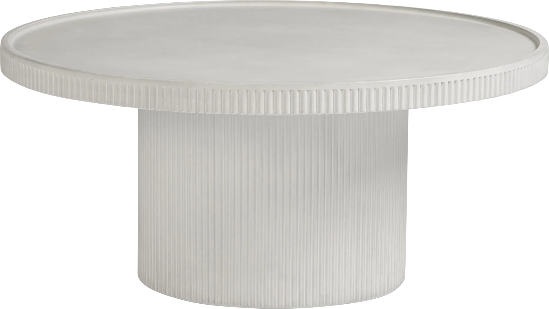 Norma White Round Cocktail Table - Thumbnail - Image 1