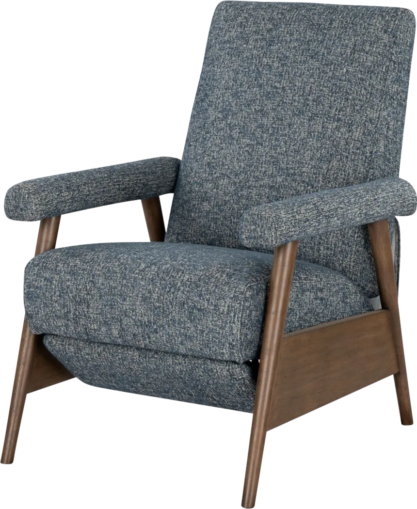 Norman Navy Push Back Recliner - Image 3