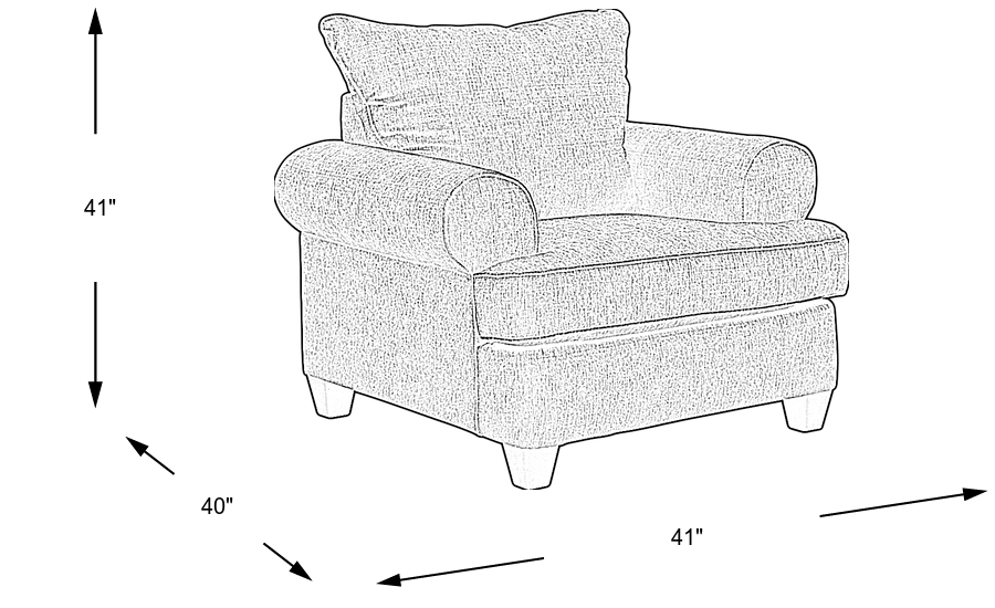 Dimension Image. Please refer to the Dimension Tab on this page for dimension details.