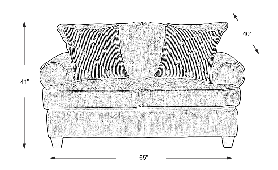 Dimension Image. Please refer to the Dimension Tab on this page for dimension details.