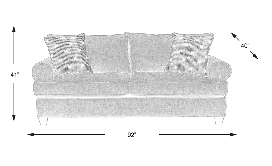 Dimension Image. Please refer to the Dimension Tab on this page for dimension details.