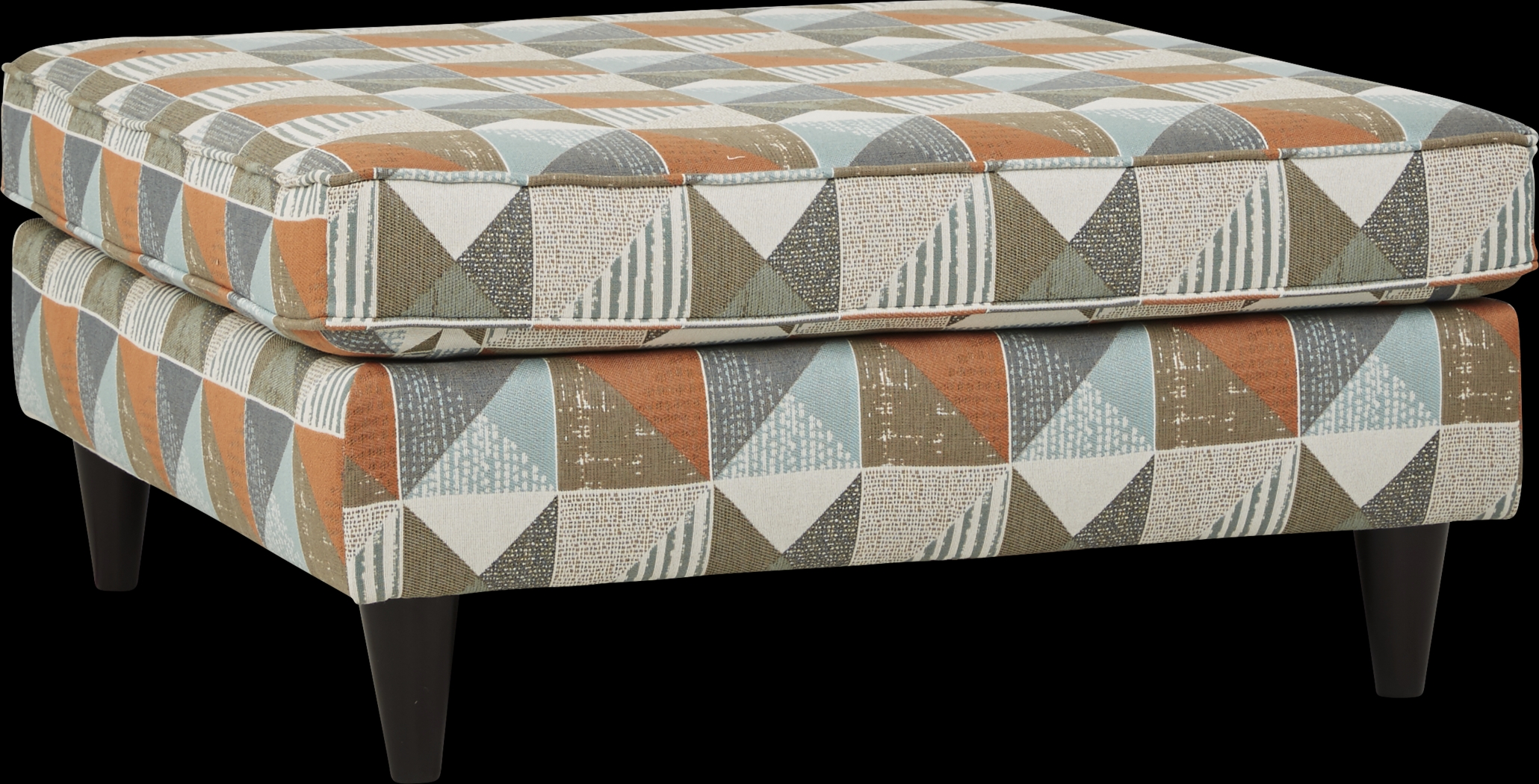 North Cape Orange Accent Ottoman - Thumbnail - Image 1