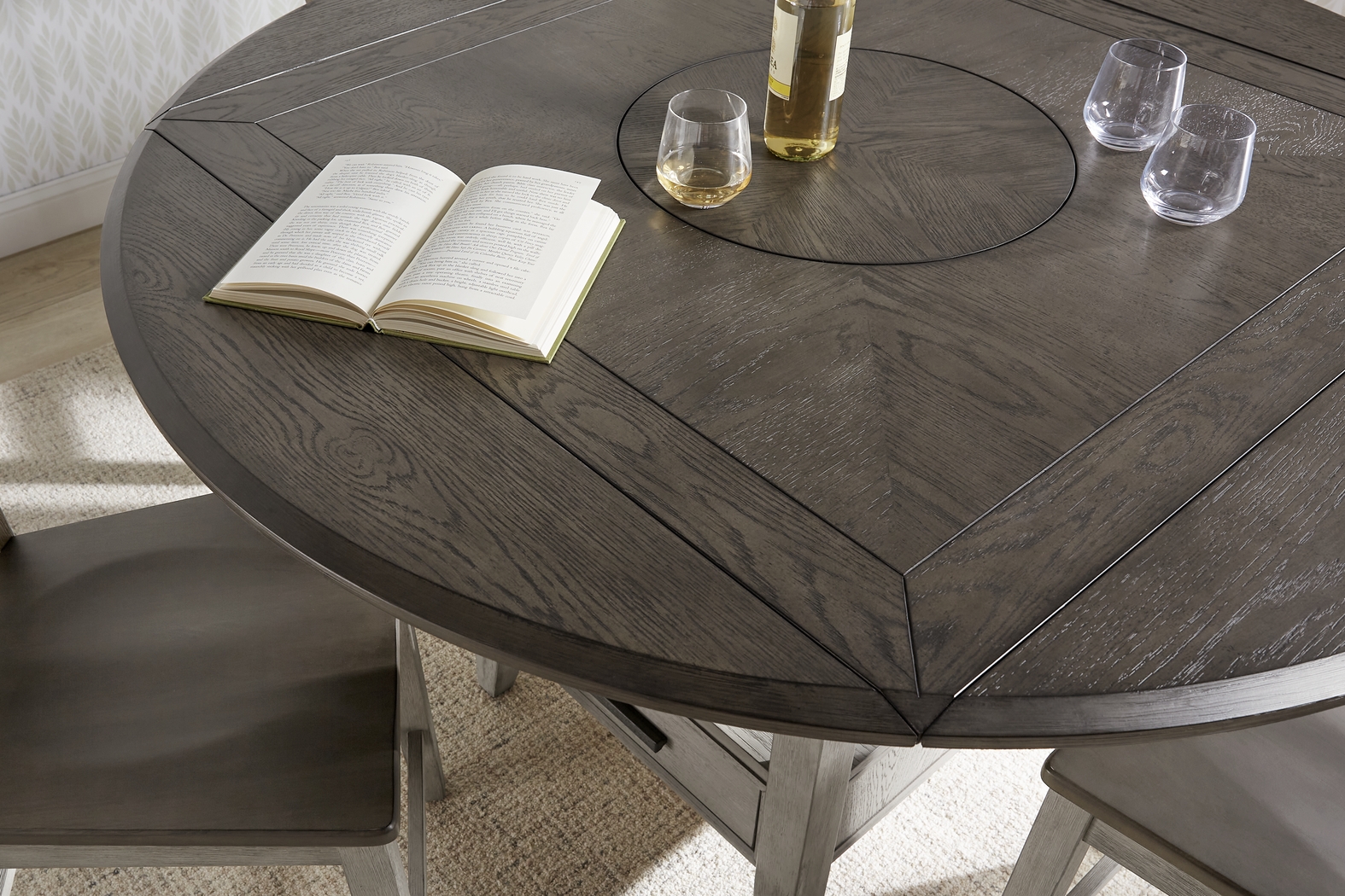 North Fork Gray Counter Height Drop Leaf Dining Table - Thumbnail - Image 4