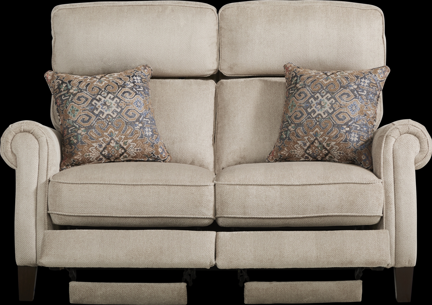 North River Beige 5 Pc Dual Power Reclining Living Room - Thumbnail - Image 5