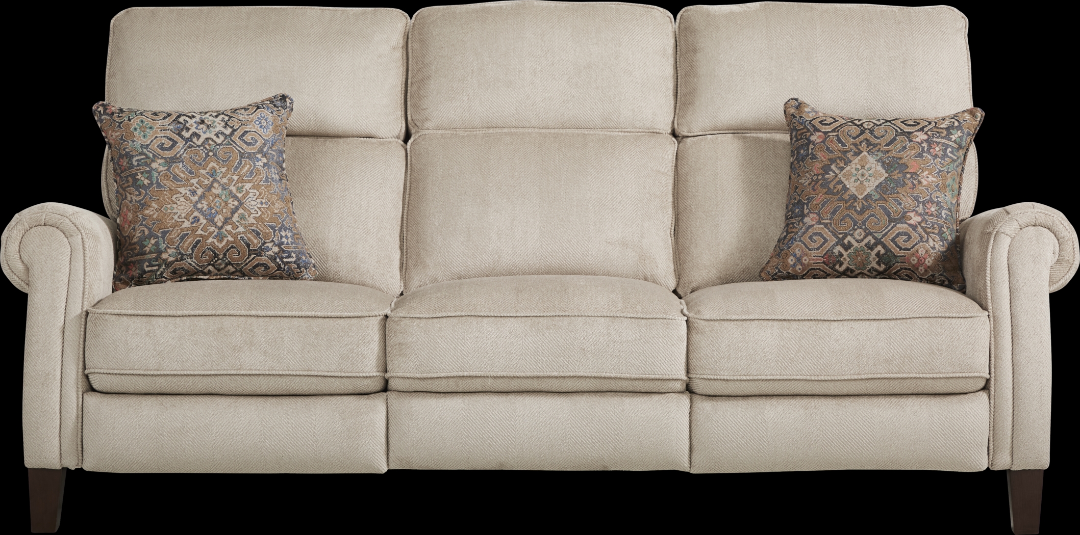 North River Beige 5 Pc Dual Power Reclining Living Room - Thumbnail - Image 2