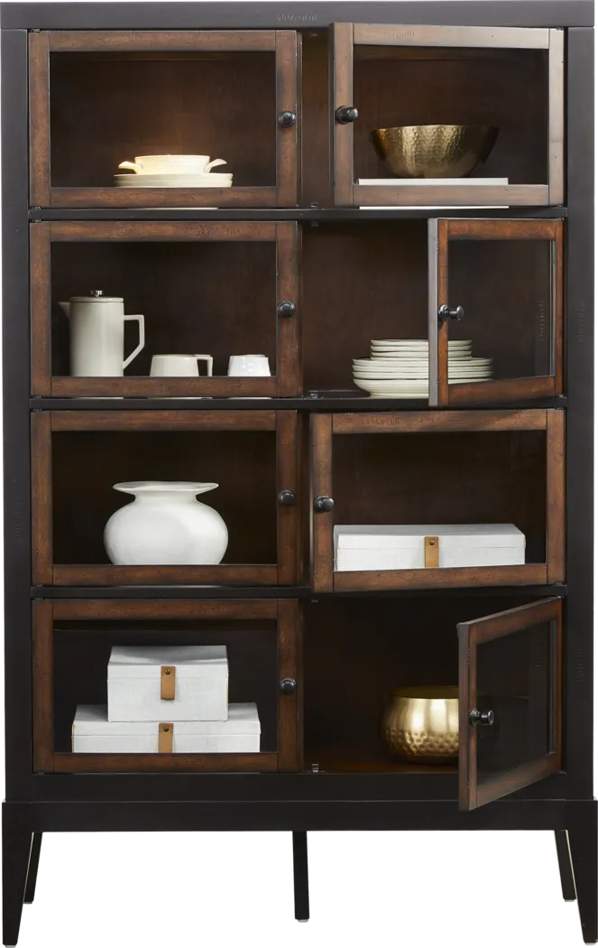 Northbrook Brown Cherry Finish Curio - Thumbnail - Image 2