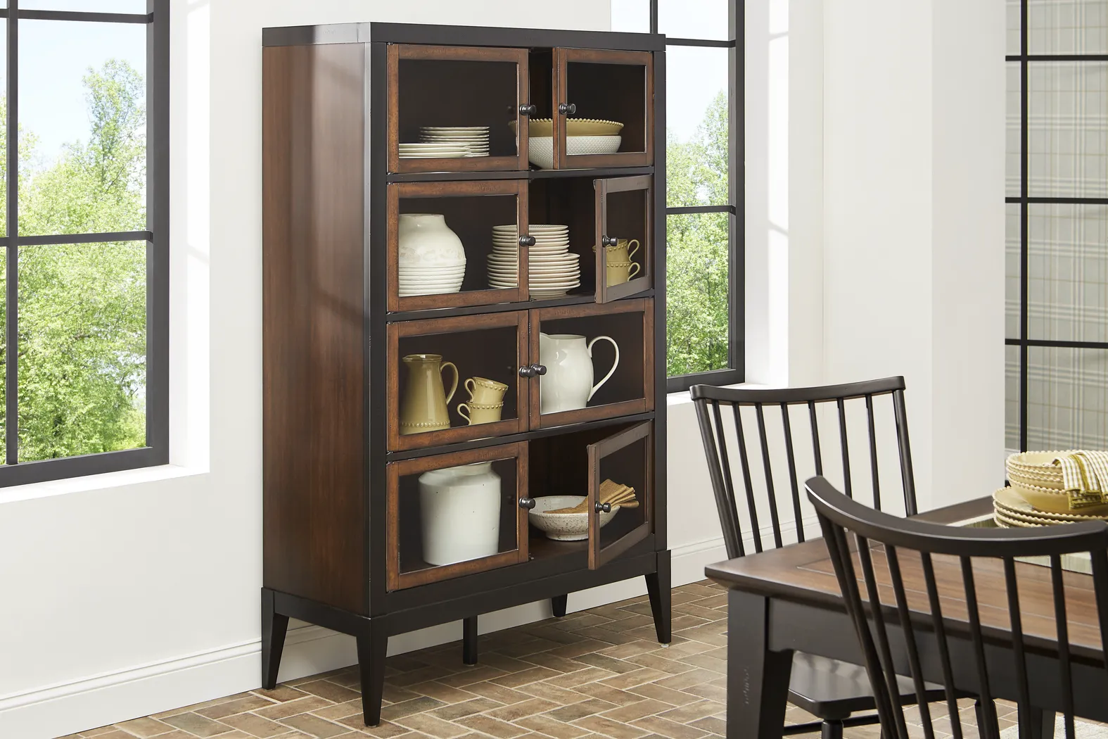 Northbrook Brown Cherry Finish Curio - Thumbnail - Image 3