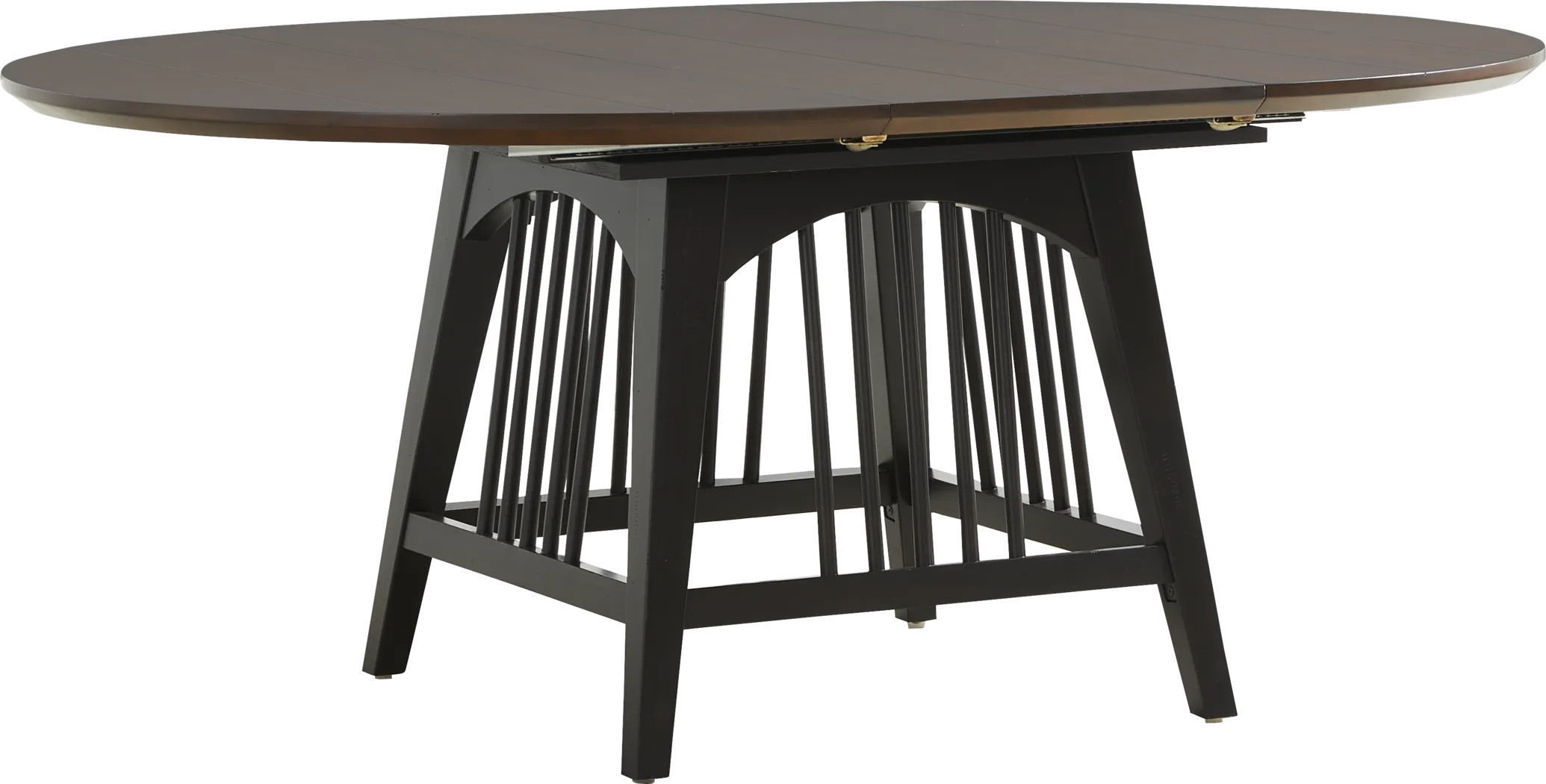 Northbrook Brown Cherry Finish Round Dining Table - Thumbnail - Image 3