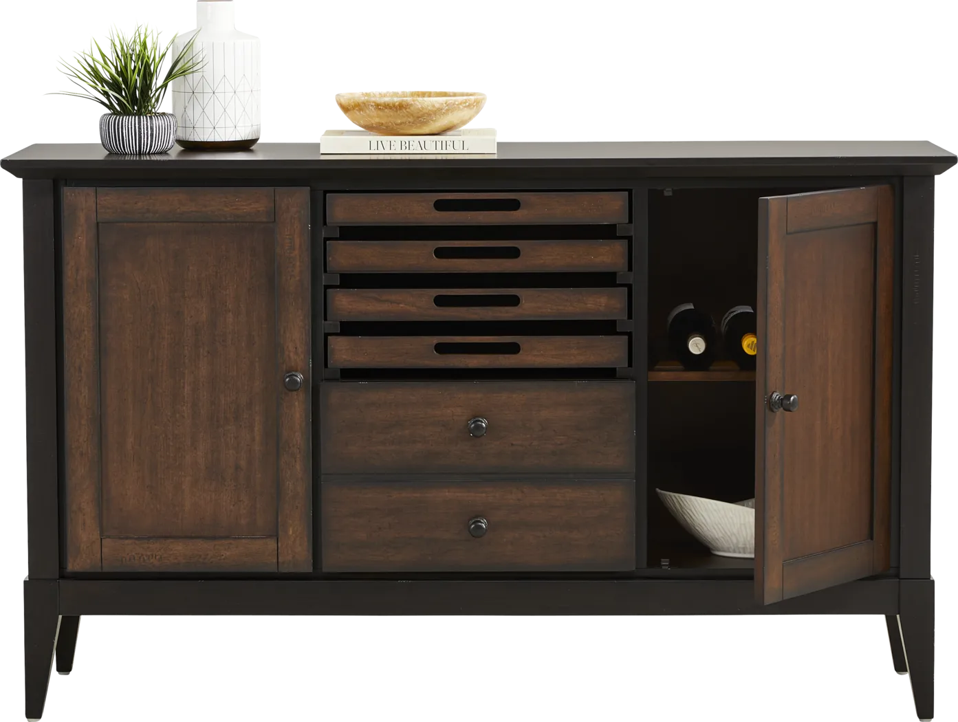 Northbrook Brown Cherry Finish Server - Thumbnail - Image 2