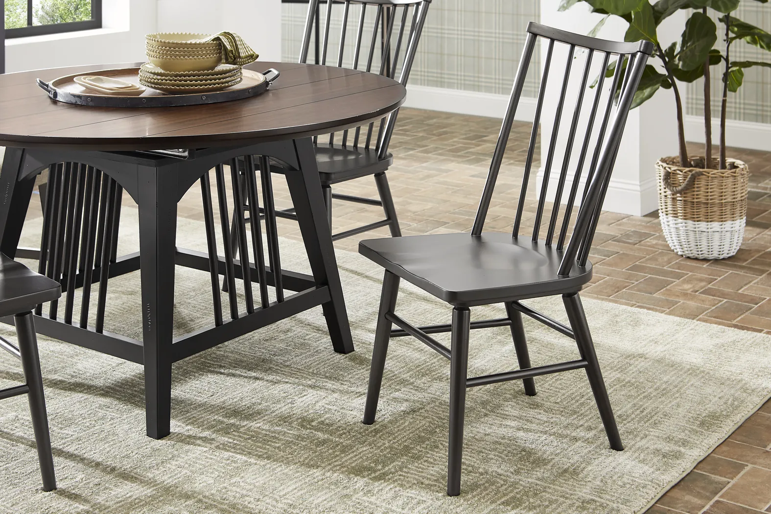 Northbrook Brown Cherry Finish Side Chair - Thumbnail - Image 4