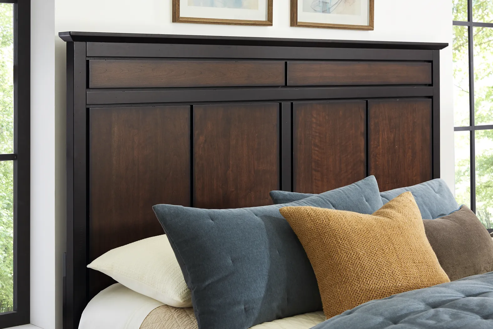 Northbrook Brown Cherry 5 Pc King Panel Bedroom - Thumbnail - Image 3