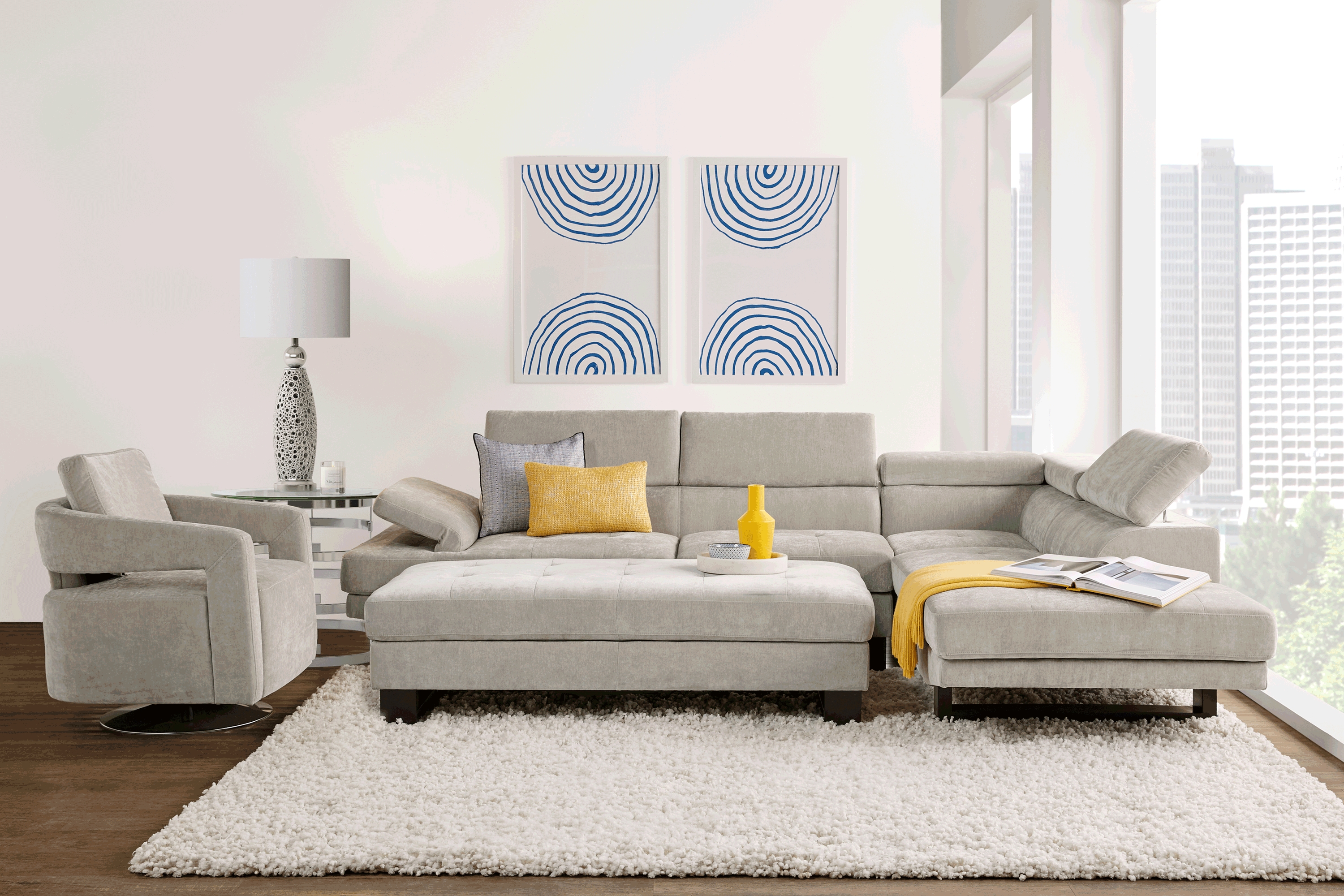 Northside Platinum 2 Pc Sectional - Thumbnail - Image 2