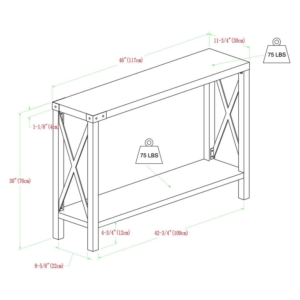 Northwinds Gray Sofa Table - Thumbnail - Image 10