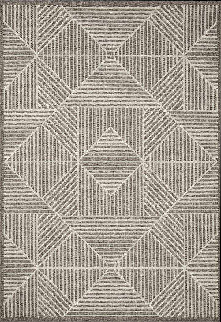 Norwalk Taupe 7'10 x 10'10 Indoor/Outdoor Rug - Thumbnail - Image 1