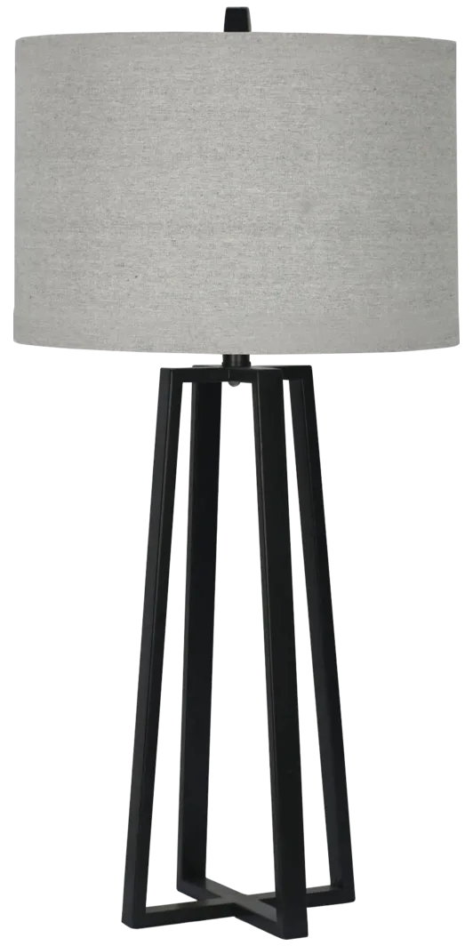 black table lamp