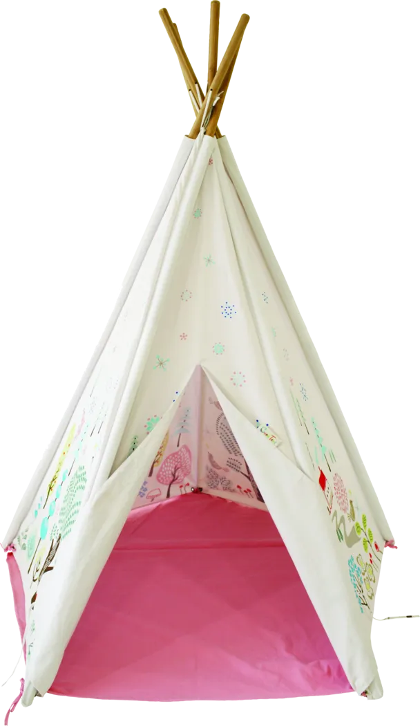 Kids Norwegian Wood Pink Play Tent - Thumbnail - Image 1