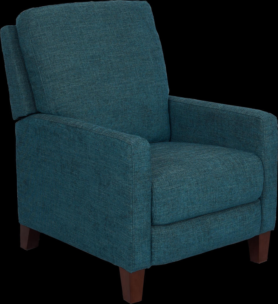 Norwich Teal Push Back Recliner - Thumbnail - Image 3