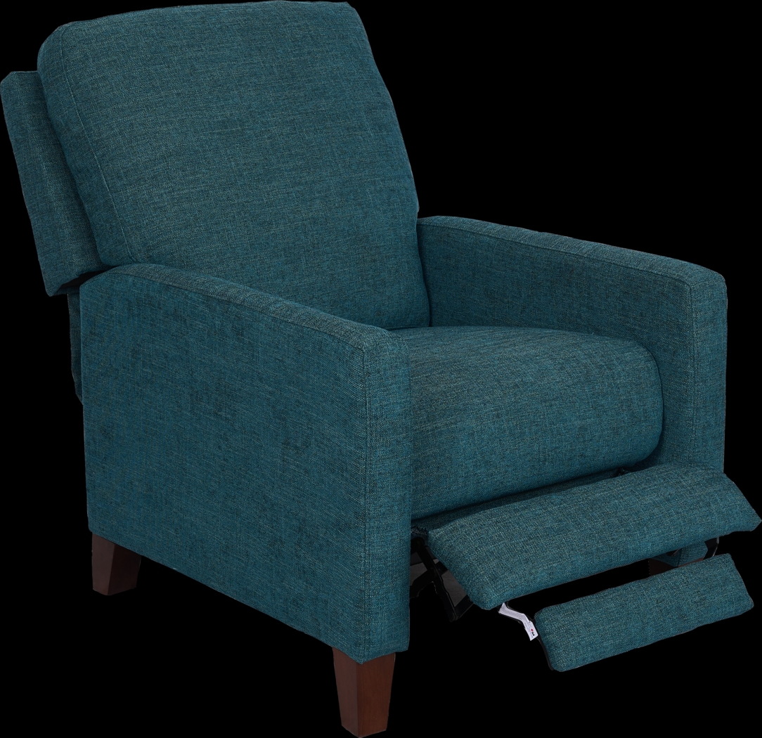 Norwich Teal Push Back Recliner - Thumbnail - Image 4