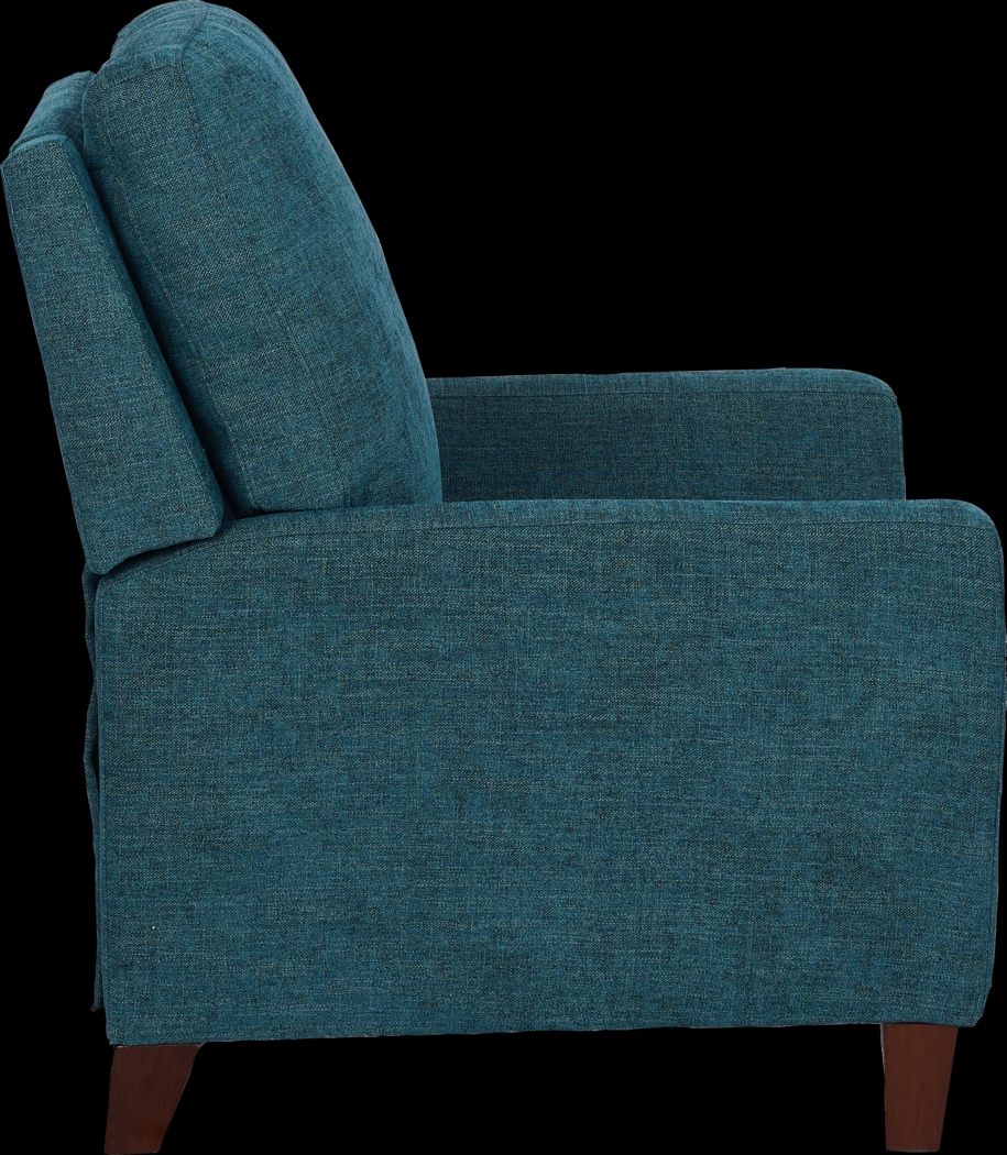 Norwich Teal Push Back Recliner - Thumbnail - Image 3
